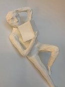 Sculpture papier LECTEUR D