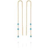 Boucles d'oreilles longues TURQUOISE