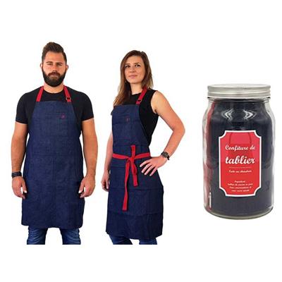 Tablier de Cuisine Jeans ROUGE