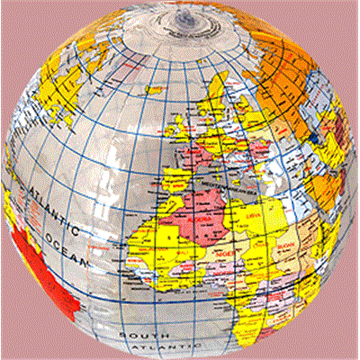 Globe terrestre gonflable