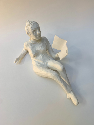 Sculpture papier LECTRICE G