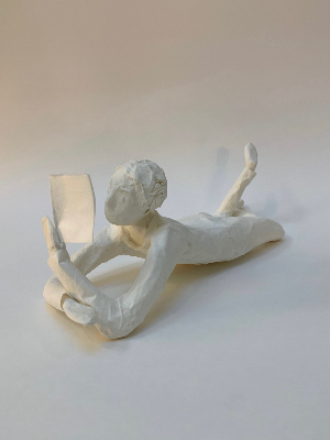 Sculpture papier LECTEUR C