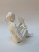 Sculpture papier LECTRICE A