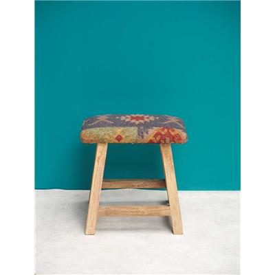 Tabouret en kilim AUTOMNE