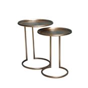 Set de deux tables d'appoint en métal ÉCLIPSE