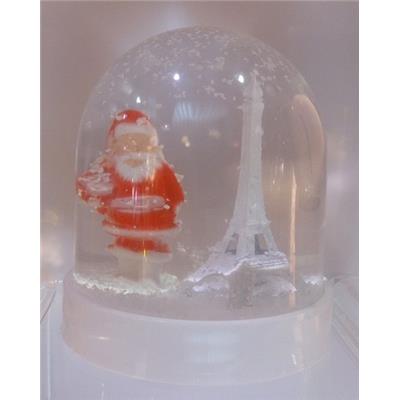 Boule à neige PÈRE NOËL ET TOUR EIFFEL