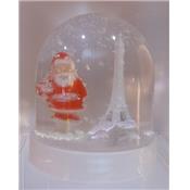 Boule à neige PÈRE NOËL ET TOUR EIFFEL