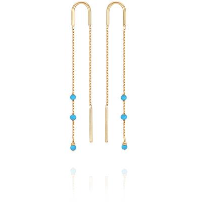 Boucles d'oreilles longues TURQUOISE