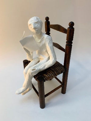 Sculpture papier LECTEUR E