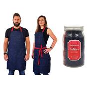 Tablier de Cuisine Jeans ROUGE